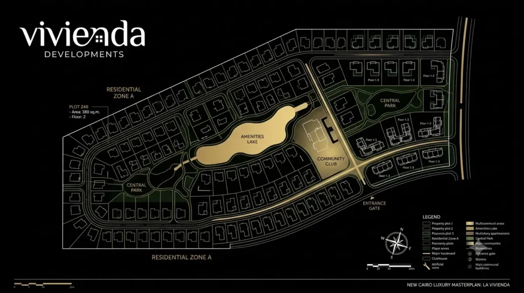 خريطة التجمع الخامس بالتفصيل Detailed Map of  Fifth Settlement